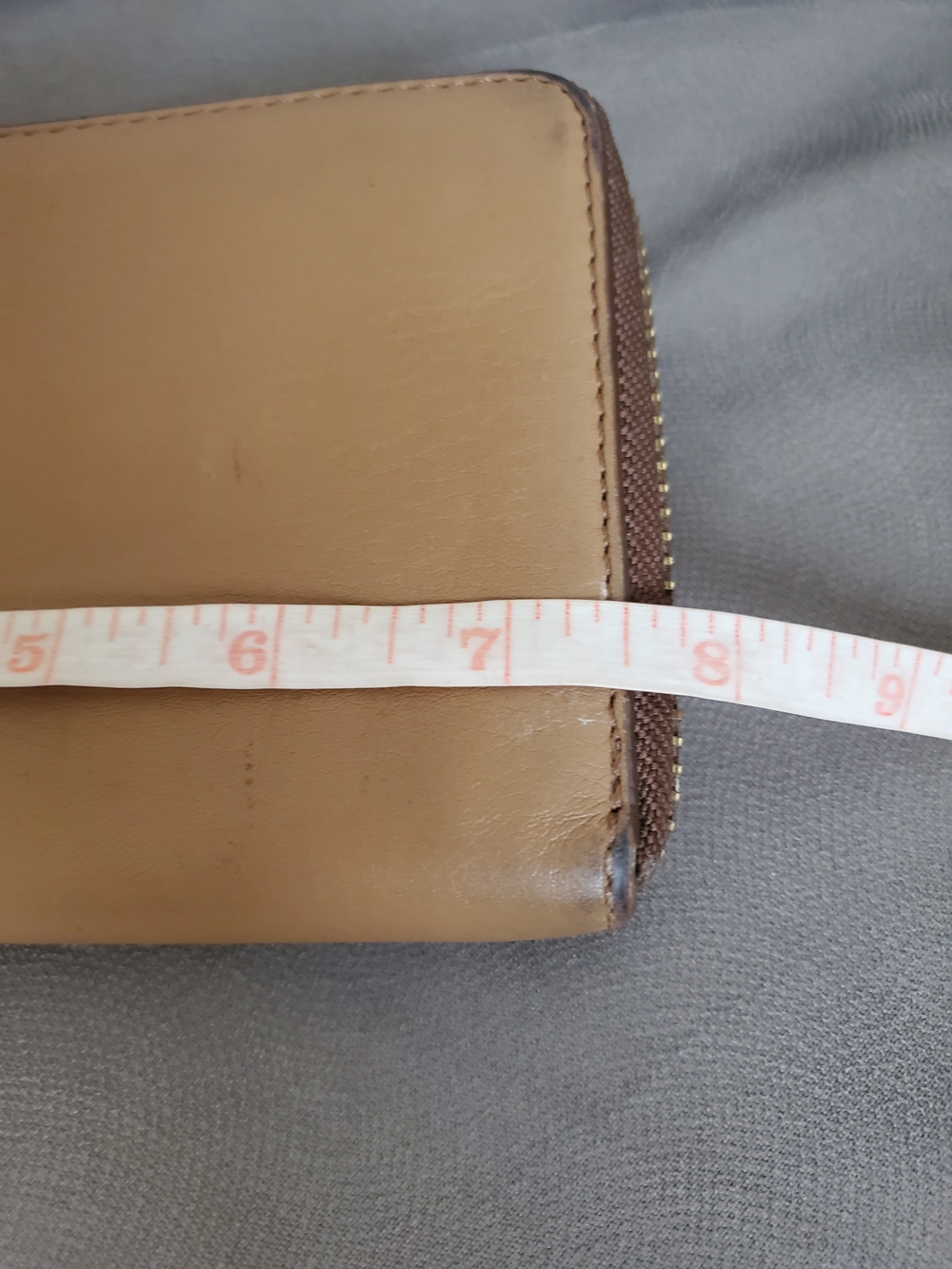 Tory Burch Soft Tan Leather Sround Zip Wallet Womens Continental - Picture 9 of 14